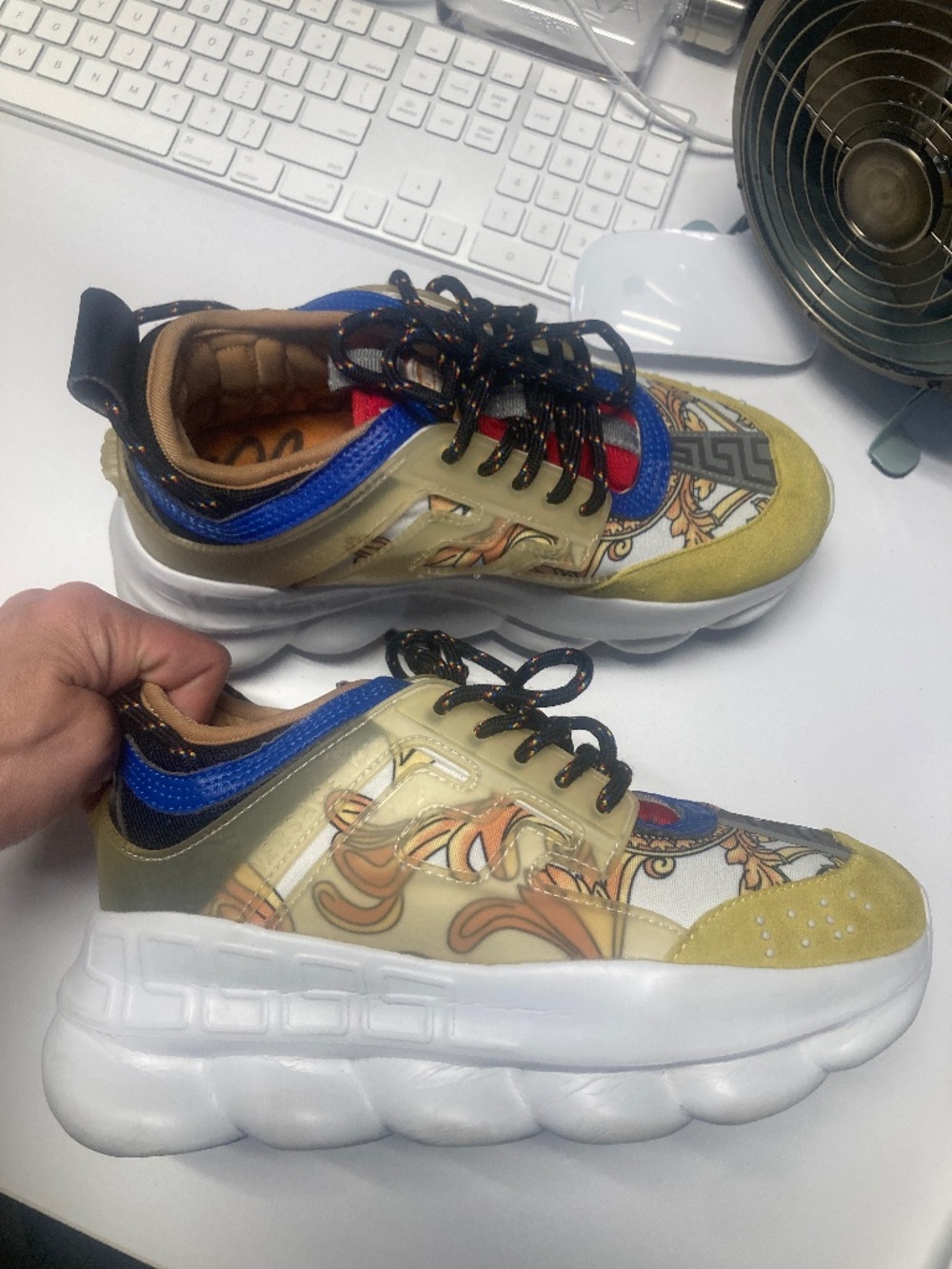 Versace chain reaction sneakers EU39 US8.5 cute